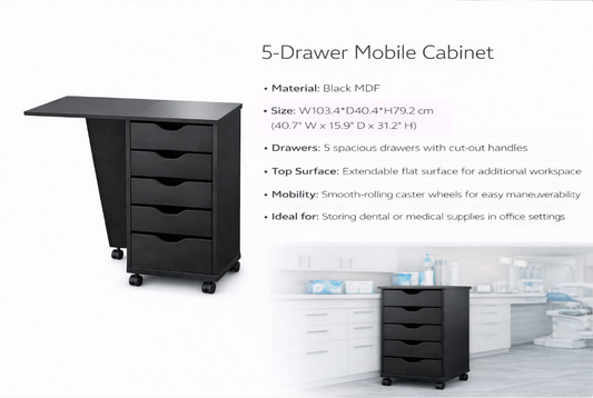 5-Drawer Mobile Cabinet
